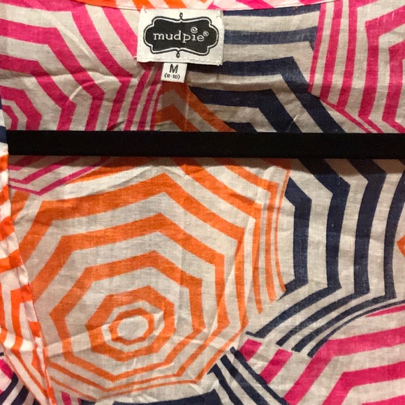 MUD PIE Totable Tunic Umbrella Cover Up Dress - Picture 3 of 5